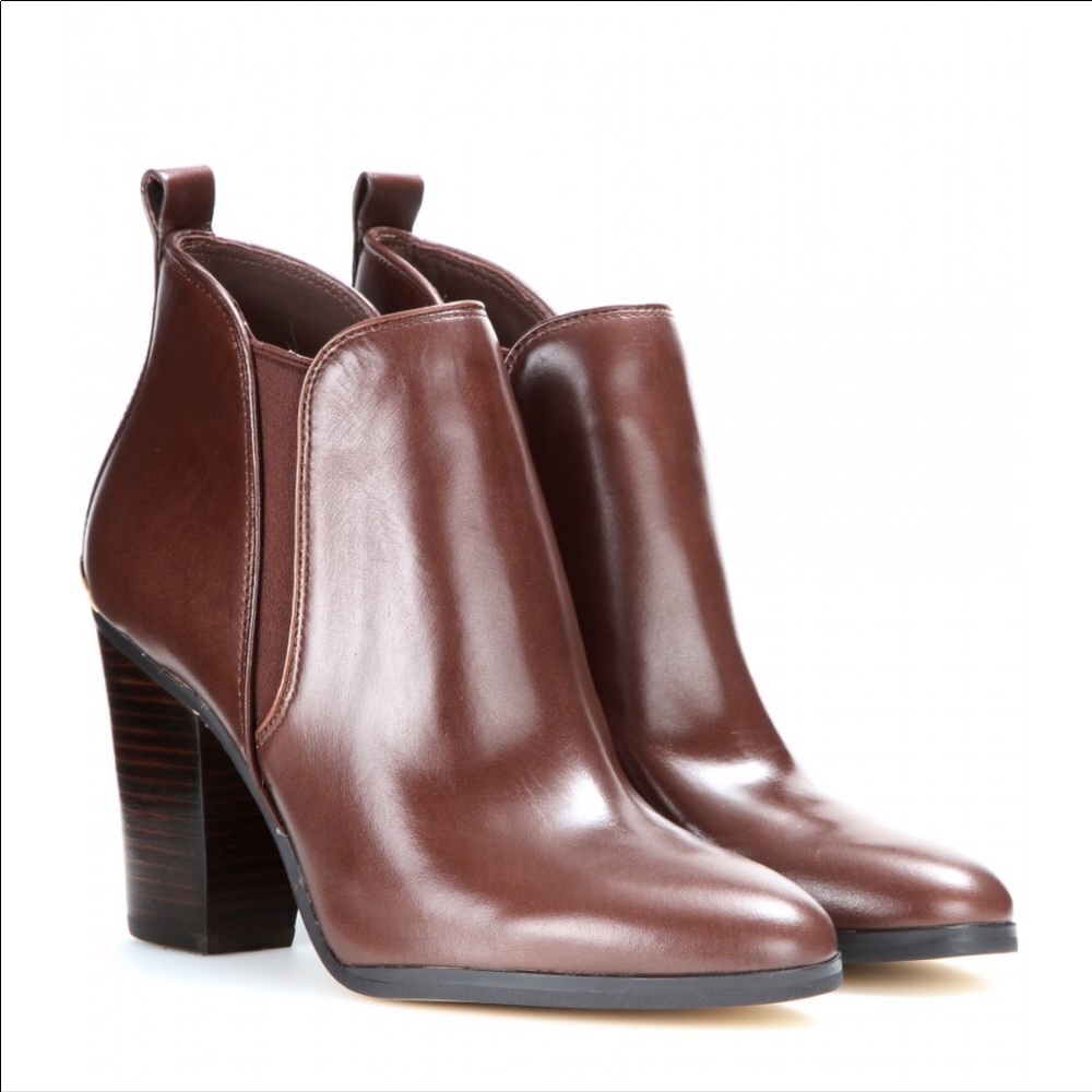 Michael Kors Brandy brown leather ankle bootie